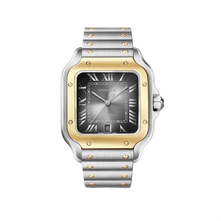 Cartier Santos De Cartier ref. W2SA0030 dark grey dial steel case steel bracelet 39.8mm