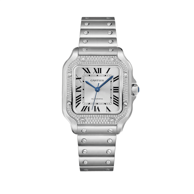 Cartier Santos De Cartier ref. W4SA0005 silver dial steel case steel bracelet 35.1mm
