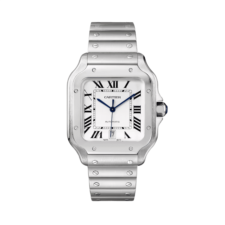 Cartier Santos De Cartier ref. WSSA0018 white dial steel case steel bracelet 39.8mm