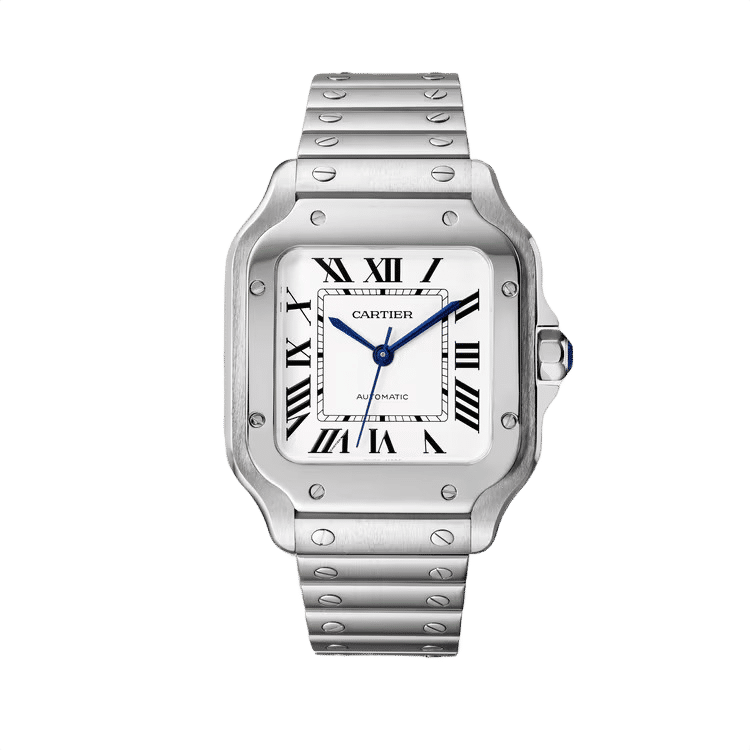 Cartier Santos De Cartier ref. WSSA0029 white dial steel case steel bracelet 35.1mm
