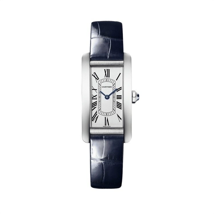 Cartier Tank Américaine ref. WSTA0082 white dial steel case leather bracelet 19.4mm