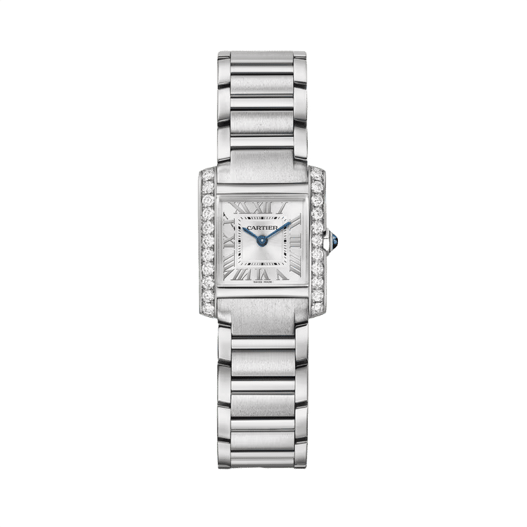 Cartier Tank Française ref. W4TA0020 silver dial steel case steel bracelet 21.2mm