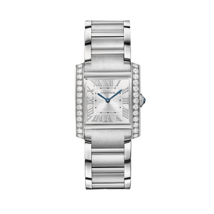 Cartier Tank Française ref. W4TA0021 silver dial steel case steel bracelet 27mm
