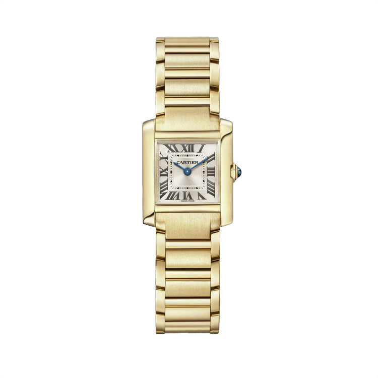 Cartier Tank Française ref. WGTA0114 white dial yellow gold case yellow gold bracelet 24.4mm