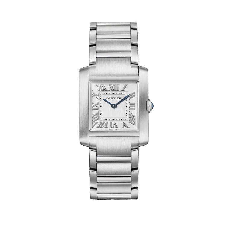Cartier Tank Française ref. WSTA0074 silver dial steel case steel bracelet 27mm