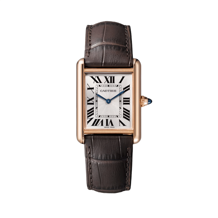 Cartier Tank Louis ref. WGTA0011 white dial rose gold case leather bracelet 25.5mm