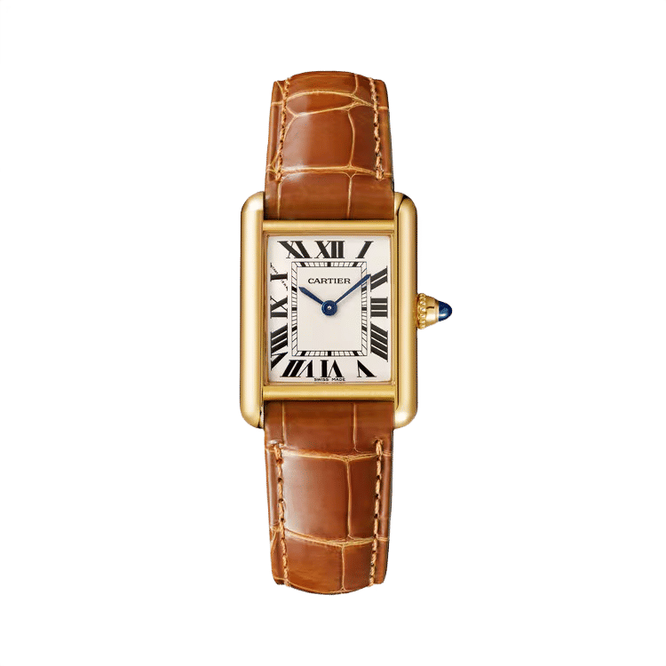 Cartier Tank Louis ref. WGTA0342 white dial yellow gold case leather bracelet 22mm