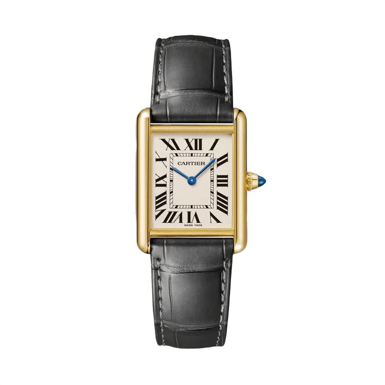Cartier Tank Louis ref. WGTA0343 white dial yellow gold case leather bracelet 25.5mm
