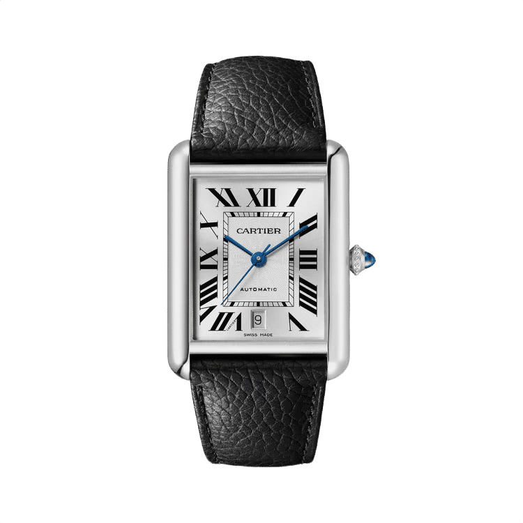 Cartier Tank Must ref. WSTA0040 silver dial steel case leather bracelet 31mm