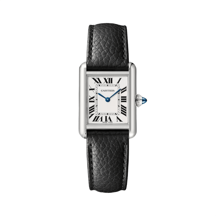 Cartier Tank Must ref. WSTA0042 white dial steel case leather bracelet 19.4mm